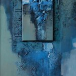 Abstrakcja nowojorska niebieska... 100 x 50  New York blue abstraction...
